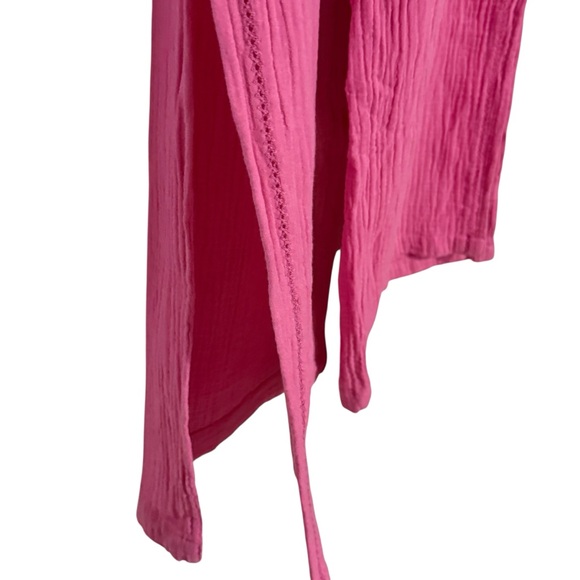 Aerie Pink Gauzy Pool To Party Crop Top and Pants Set - Picture 8 of 16